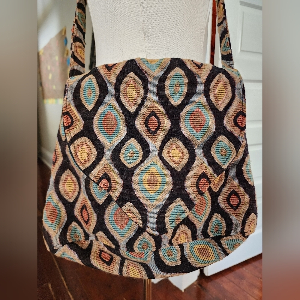 Boho Tapestry Woven Crossbody Shoulder Bag Multicolor Festival - Picture 2 of 11